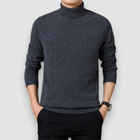 Lumier | High Collar Sweater – Grau