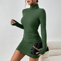MAJA - ELEGANTES STRICKKLEID – Grün