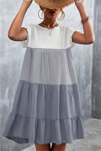 Ivy | Sommerliches buntes Kleid für Damen – Grau