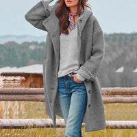 Freya | Eleganter Dicker Wintermantel – Grau