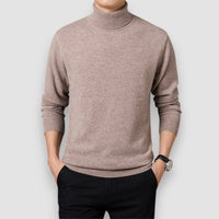 Lumier | High Collar Sweater – Beige