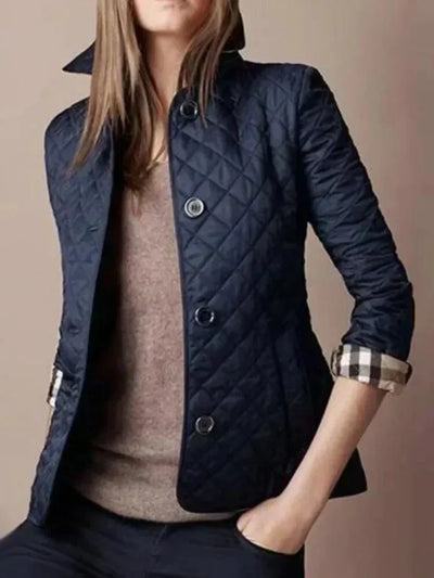 Dakta | Leichte Steppjacke mit Karomuster für Damen – Ideal für den Frühling
