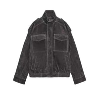 Darya | Kurze Oversize-Jacke – Dunkelgrau