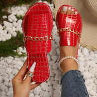 Mira | Luxus Wedge Strandflip-Flops™ – Rot (Fast ausverkauft!)