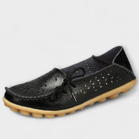 Soera – Slip-On Flats aus Echtleder – Schwarz
