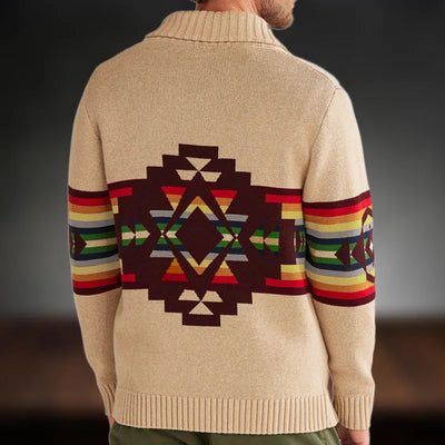 Olistoreia | Herbst/Winter Gestreifter Jacquard-Cardigan