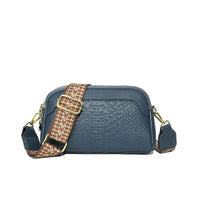 Amara | Verfeinertes PU Leder Schultertasche – Blau
