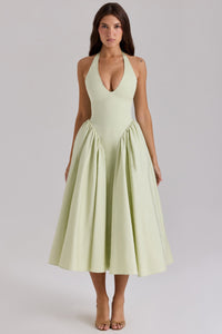 Shannah | Elegantes Midi-Kleid – Grün