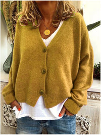 Marie | Elegante Alltags Strickjacke – Gelb