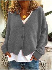 Marie | Elegante Alltags Strickjacke – Grau
