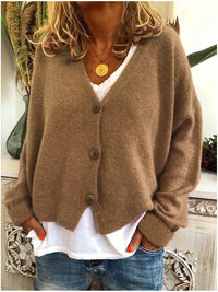 Marie | Elegante Alltags Strickjacke – Khaki