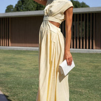 Harriet | Elegantes Kleid mit Taschen – Creme