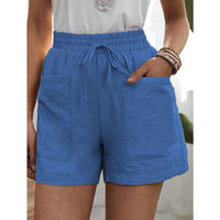 Shorts mit Kordelzug – Blau