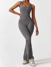 Sionex | Atmungsaktiver Flare-Jumpsuit für Damen Sommer – Grau