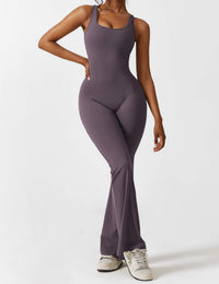 Sionex | Atmungsaktiver Flare-Jumpsuit für Damen Sommer – Lila