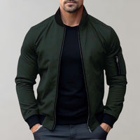 Bomberjacke Herren Leicht | Zip-Up Jacke Alltag – Grün