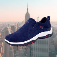 Roland | Herren Slip-On Schuhe mit stoßdämpfender Sohle – Blau