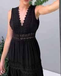 Nienke | Stilvolles Sommerkleid – Schwarz