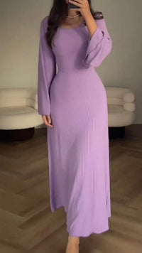Renate | Elegantes Maxikleid – Lila