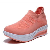 Sommerliche Sneaker für Damen – Trendige bequeme Slip-on Schuhe – Orange