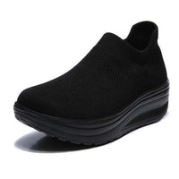 Sommerliche Sneaker für Damen – Trendige bequeme Slip-on Schuhe – Ganz schwarz