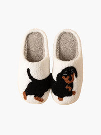 Dachshund Winter Slippers – Weiß