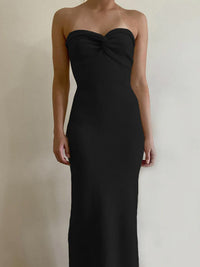 Jutta | Mykonos Eleganz Kleid – Schwarz