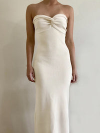 Jutta | Mykonos Eleganz Kleid – Weiß