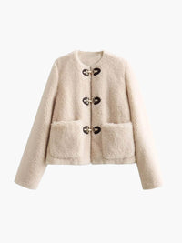 Felyn Sheep Teddy Jacket – Weiß