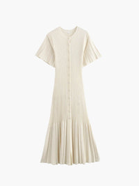 Gina Midi Kleid – Creme