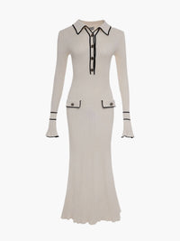Leonor Midi Kleid – Weiß