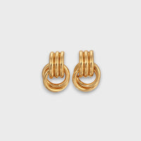 Nela – Filigrane Knotenohrringe in Goldoptik – Gold