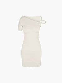 Kylie gedrehtes Mini Kleid – Creme