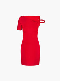 Kylie gedrehtes Mini Kleid – Rot