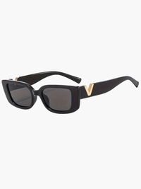 Damen Retro Vintage Stil Sonnenbrille | Kleiner Rahmen – Schwarz