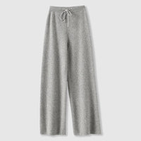 Amoretti Cashmere Wide-Leg Pants – Grau