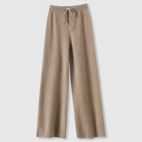 Amoretti Cashmere Wide-Leg Pants – Khaki