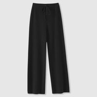 Amoretti Cashmere Wide-Leg Pants – Schwarz