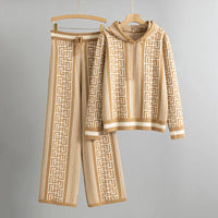 ILSE - KAPUZENPULLOVER-SET MIT HOSE – Beige