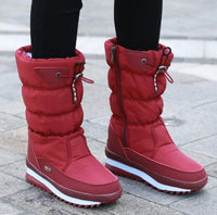 Sofie™ - Rutschfeste und Wasserdichte Schneestiefel aus Kunstfell – Rot