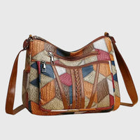 Harper | Luxuriöse, von Kunst inspirierte Tasche – Braun