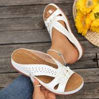 Livia | Elegante Keilsandalen Damen Chic – Weiß