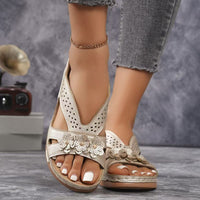 Livia | Elegante Keilsandalen Damen Chic – Champagner