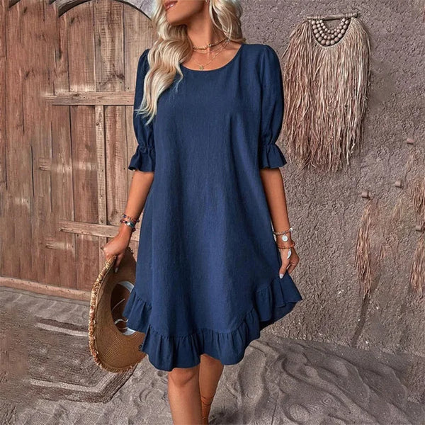 Arabella | Sommerkleid mit gerafften Ärmeln