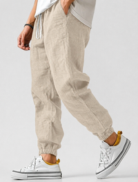 Hendrik | Herren Leichte Jogger Sommerhose – Khaki