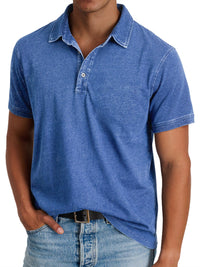 Mila | Klassisches Polo Shirt Herren Elegant – Blau