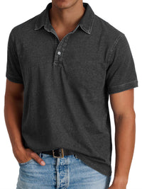 Mila | Klassisches Polo Shirt Herren Elegant – Schwarz