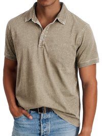 Mila | Klassisches Polo Shirt Herren Elegant – Khaki