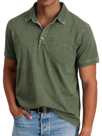 Mila | Klassisches Polo Shirt Herren Elegant – Oliv