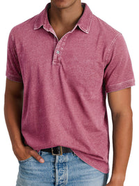 Mila | Klassisches Polo Shirt Herren Elegant – Rosa